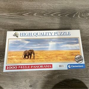 1000 Piece Panorama Puzzle - Elephant